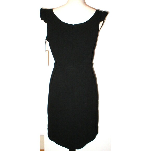 New Womens 8 NWT Belt Sleeveless Dress Black L'AGENCE Silk Blend Crepe Lined - Picture 2 of 12